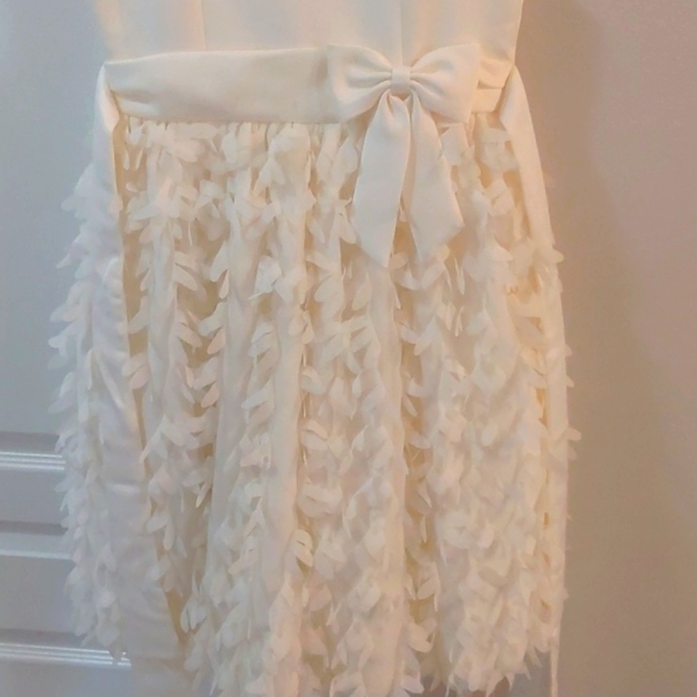 American Princess Beautiful Formal Flower Girls Dress Color Cream Size 8 - Picture 5 of 16
